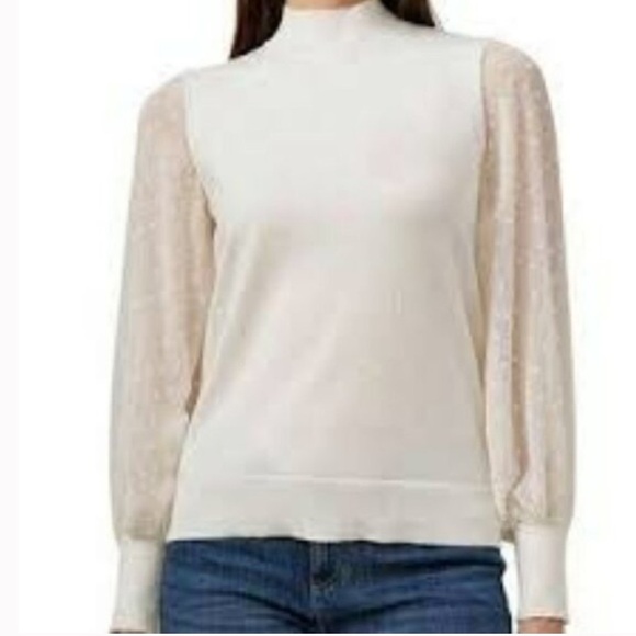 Vince Camuto Women's Clip Dot Sleeve Pullover Fashion Sweater - Picture 13 of 16